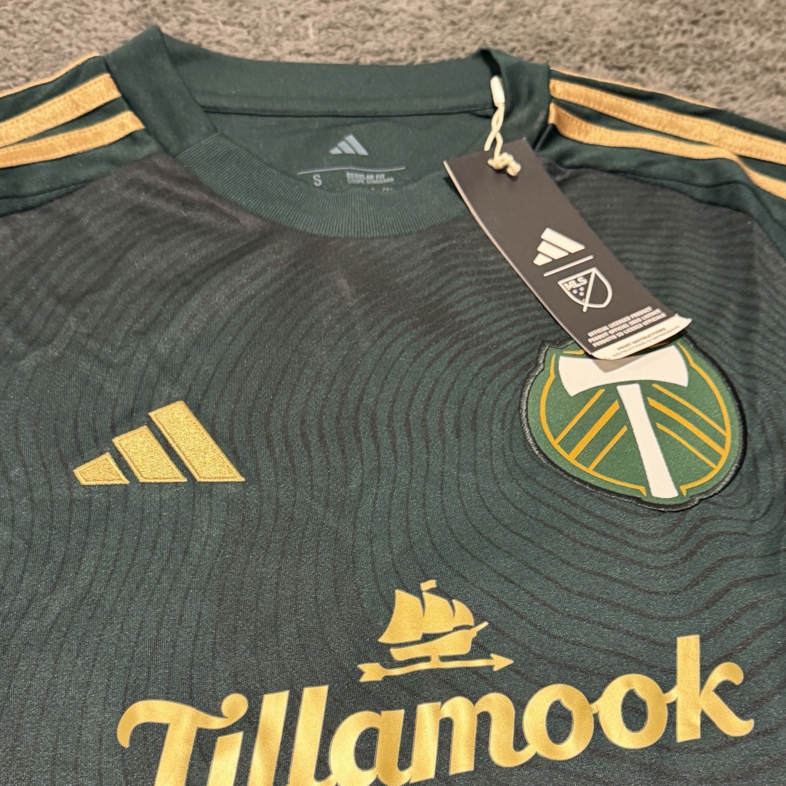 Portland Timbers Adidas Women’s Home Jersey Small NWT Green MLS IV9938