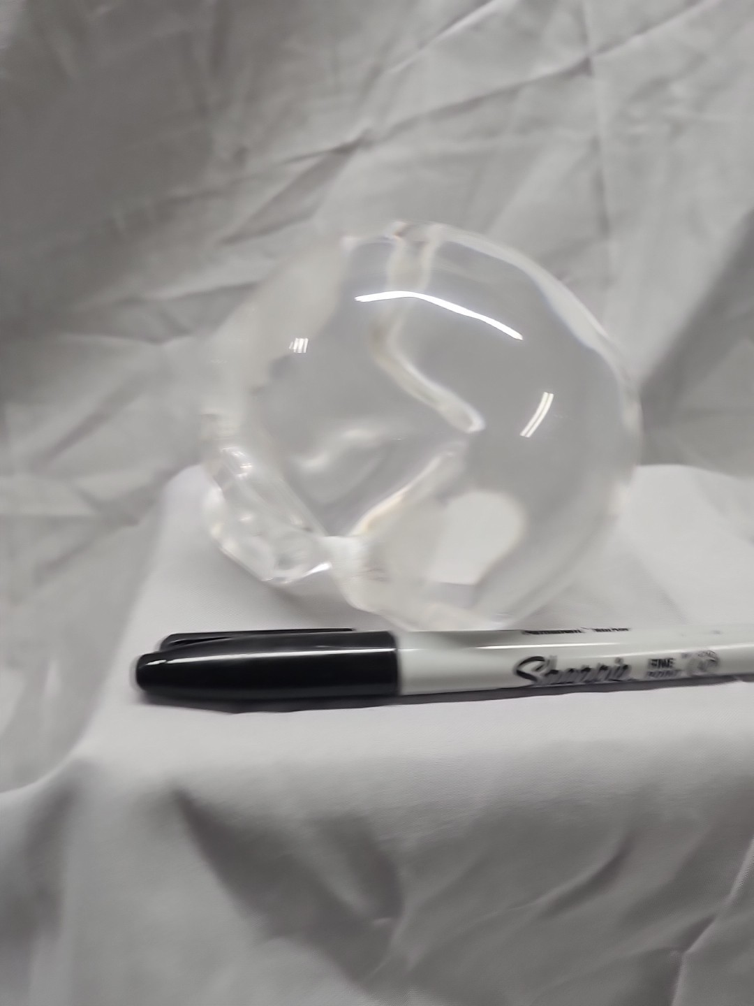 Glass Skull Paperweight / Decoration - 2 Lbs!