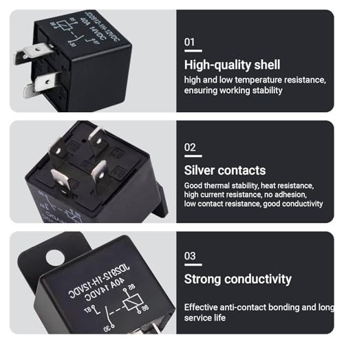 JD2912 Automotive Relay 4 Pin 12V 40A SPST, JD2912-1H-12VDC 40A 14VDC, Car