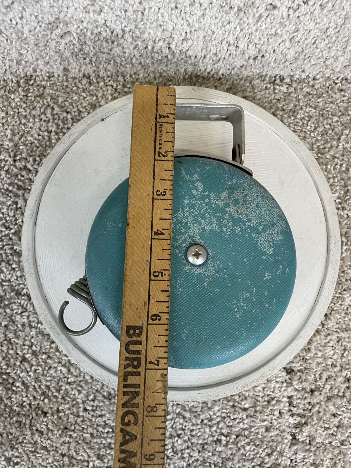 Vintage Cordomatic Clothesline Retractable Wall Mounted Blue