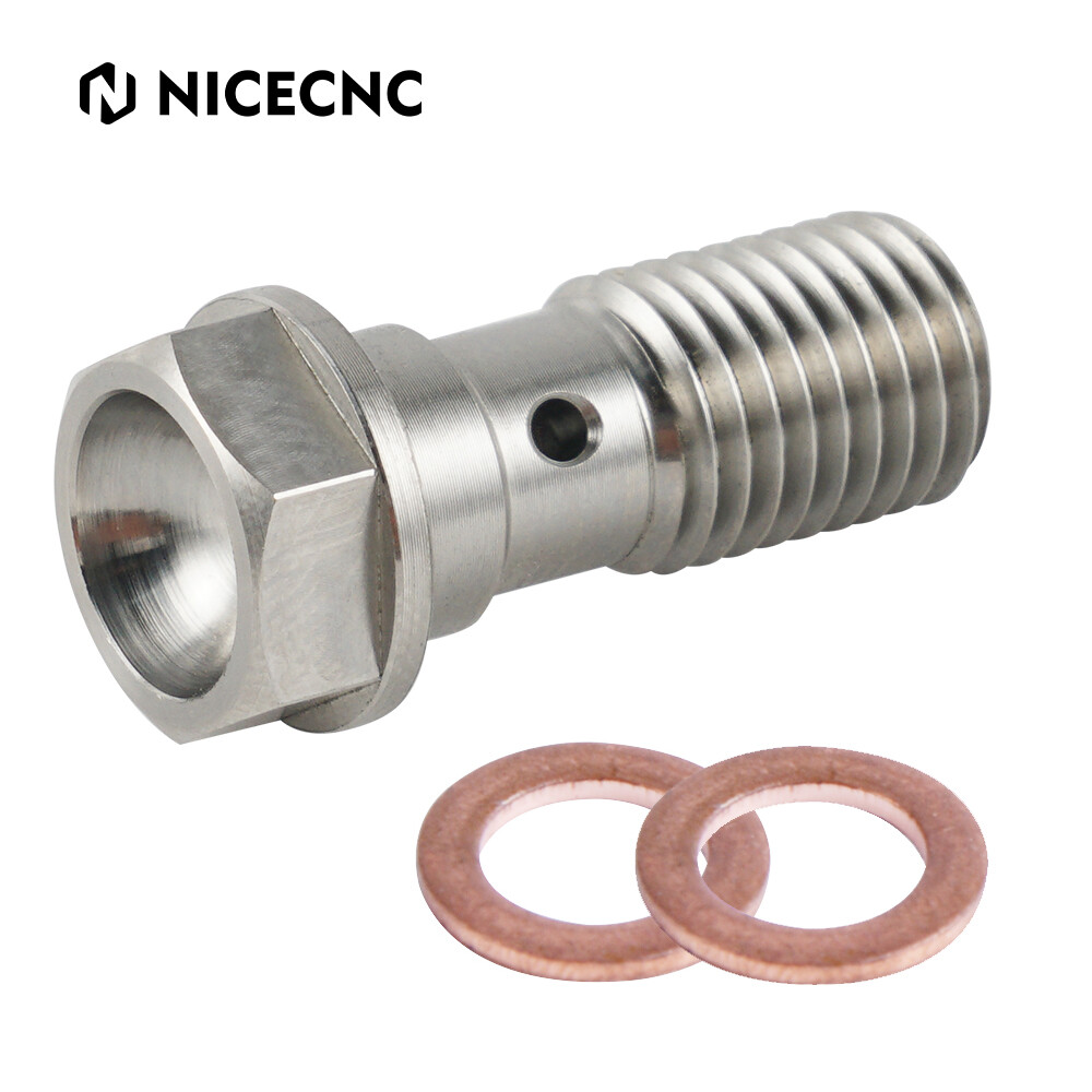 Titanium Single Banjo Bolt Screw M10x1.25 Pitch 23mm For Honda Kawasaki Yamaha