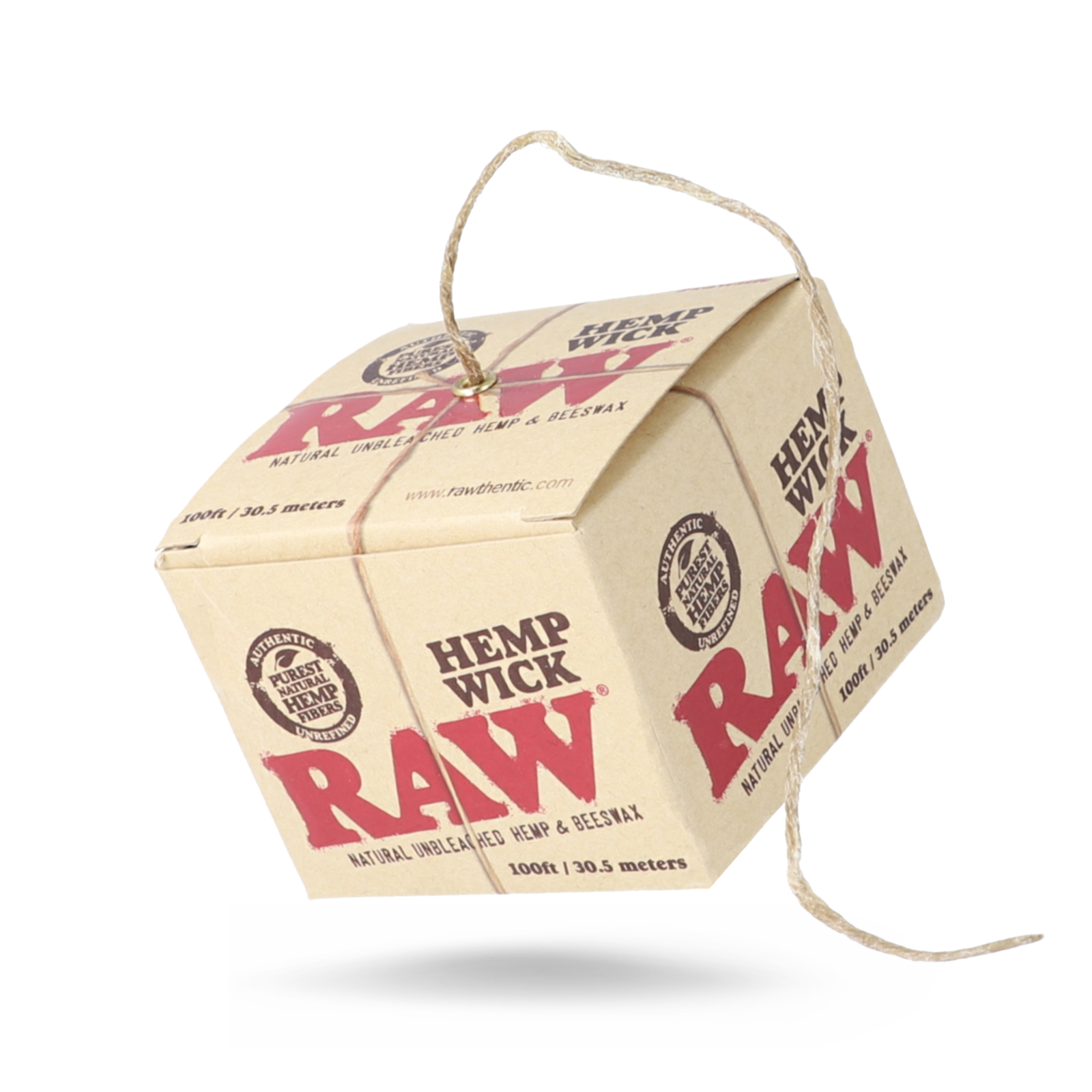 RAW Hemp Wick Ball | 100FT 1 PC BOXED | Natural Hemp and Beeswax