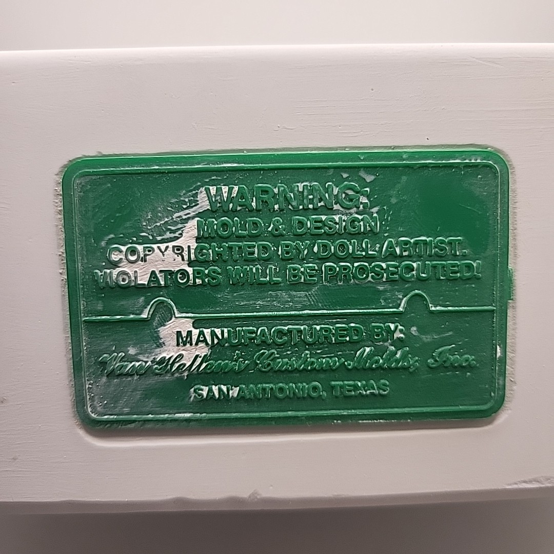 Vtg Pauline's Originals Ceramic Slip Mold Two Man Face Masks Cabachon Open Pour