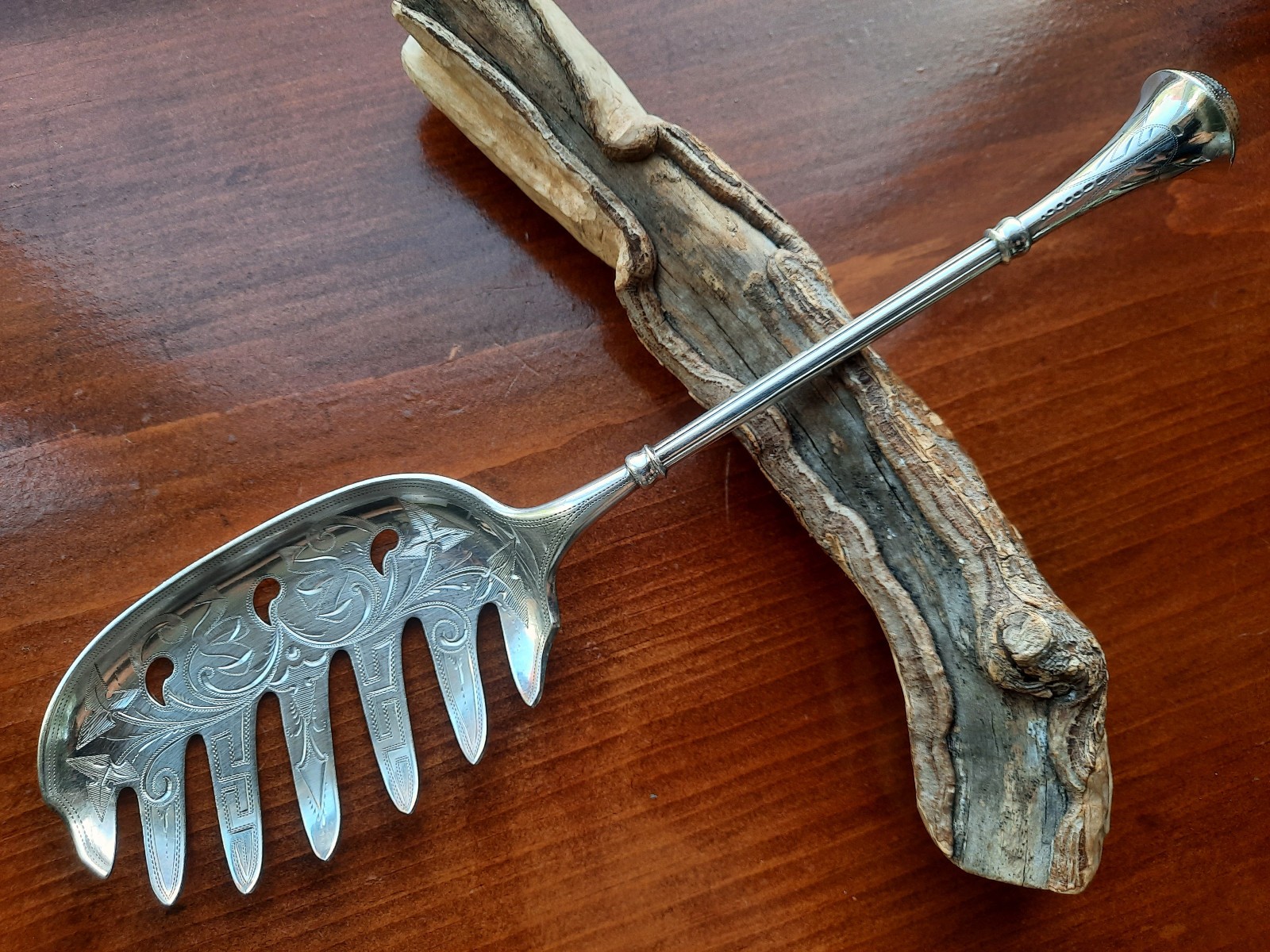 Coin Silver James Bingham Seal Top Macaroni Server, No Mono