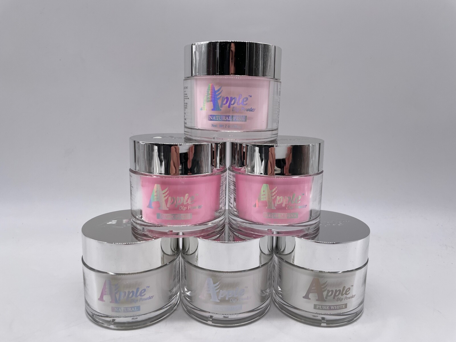 Apple Dipping French DIP Powder System Collection Ombre Pink & White MADE IN USA