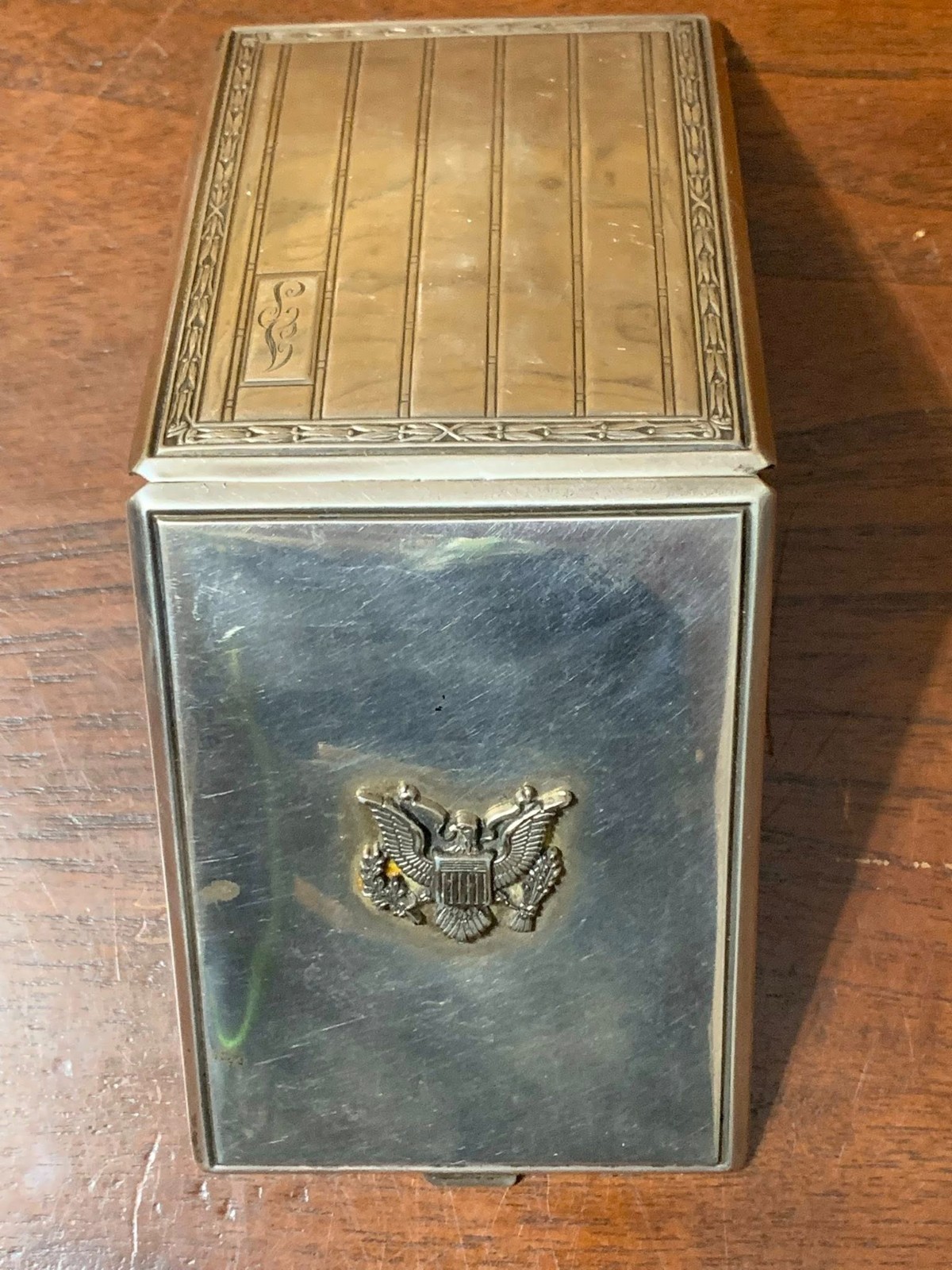 STERLING SILVER 925 CIGARETTE PACK BOX HOLDER CASE 101.7 GRAM SIGNED