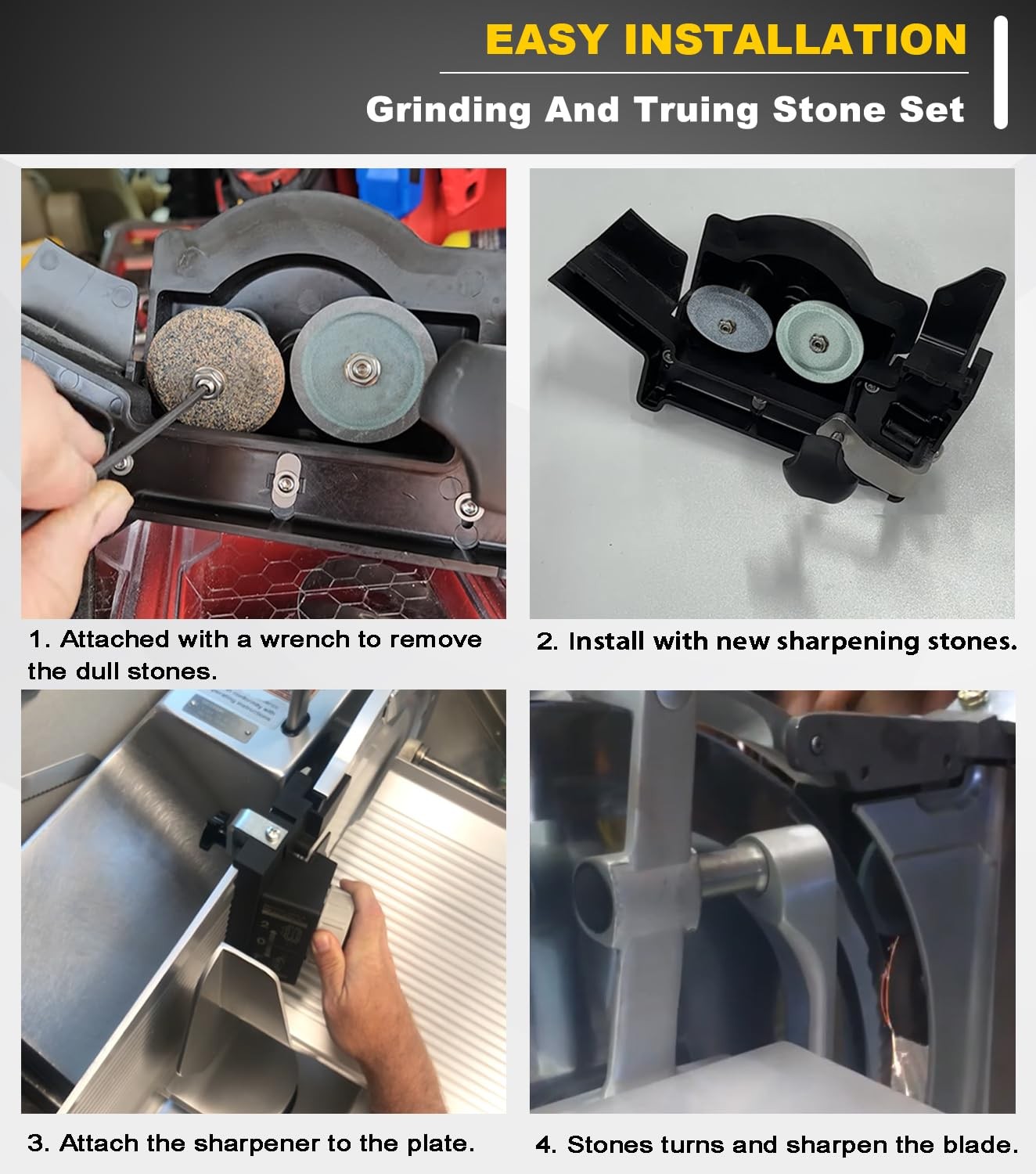 Meat Slicer Sharpening Stone Set For All Models of Bizerba Slicers