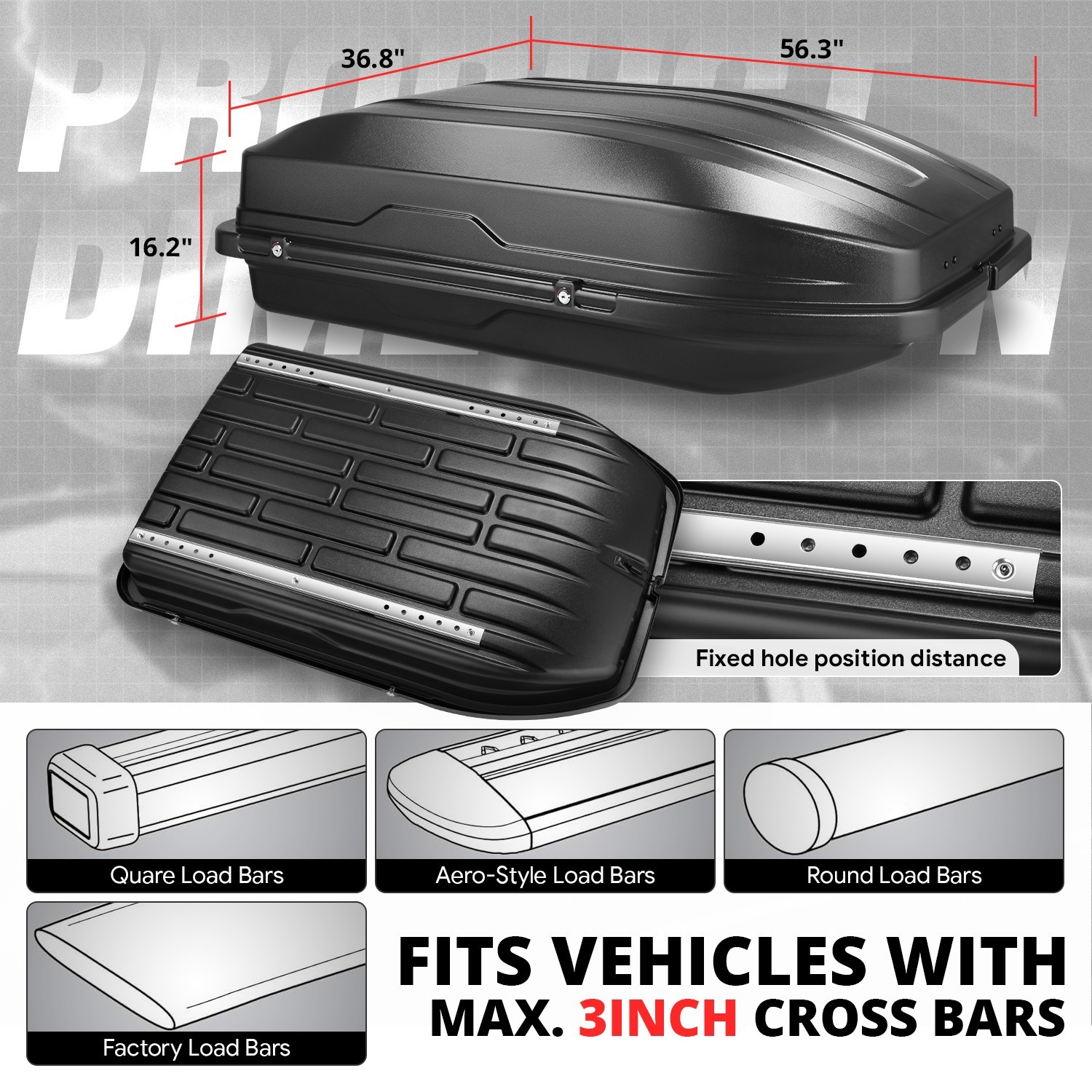 13 Cubic Feet Car Top Cargo Carrier Vehicle Roof Mount Luggage Storage Box w/Key