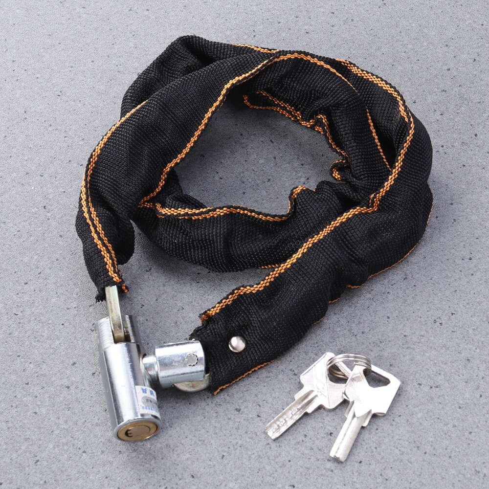 Heavy Duty Motorcycle Bike Bicycle Anti-theft Chain Lock Padlock Security W/ Key