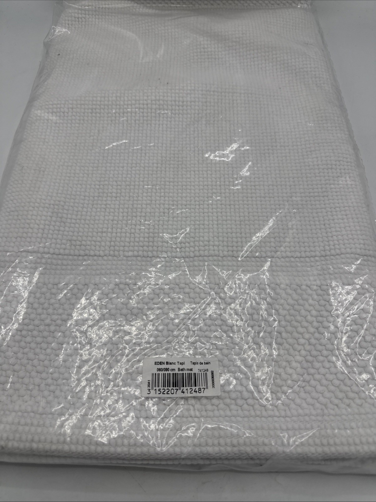 Yves Delorme Eden Bath Mat Blanc White 24”x35” NWT