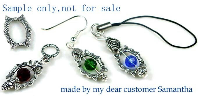 20 Antiqued Gold Pewter Square Frame Beads 15mm