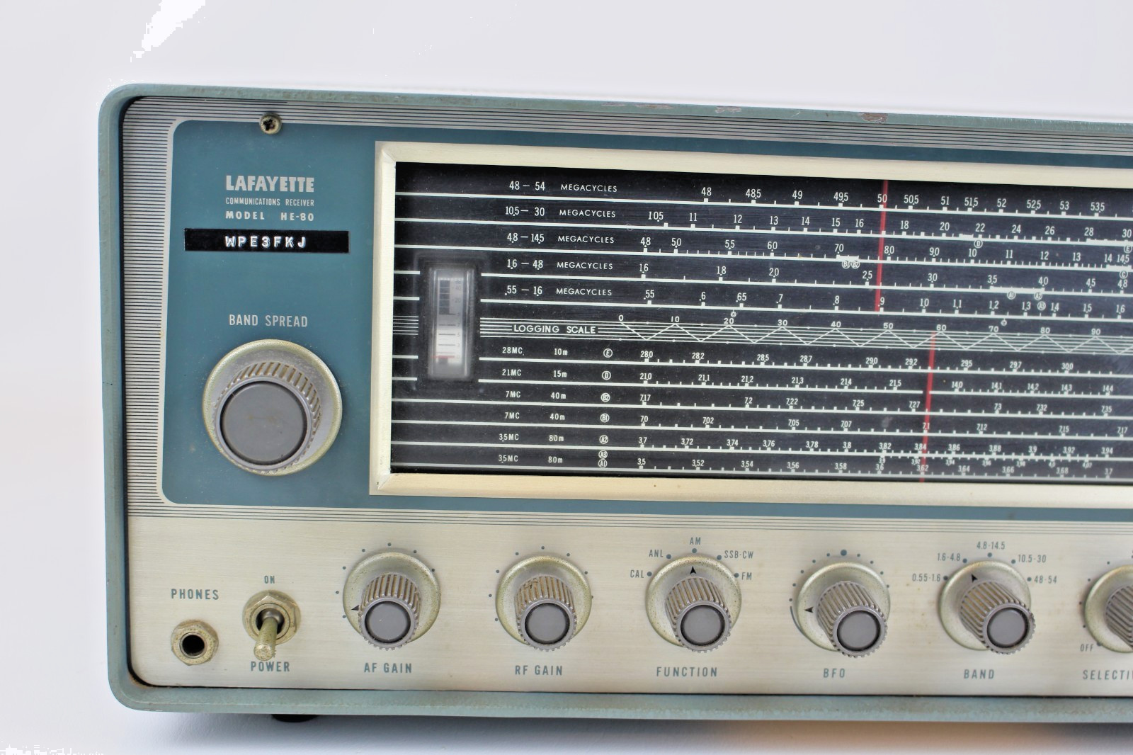 LAFAYETTE HE-80 RADIO PROFESSIONAL RECEIVER 0.55-54MHZ 1963 VINTAGE RARE