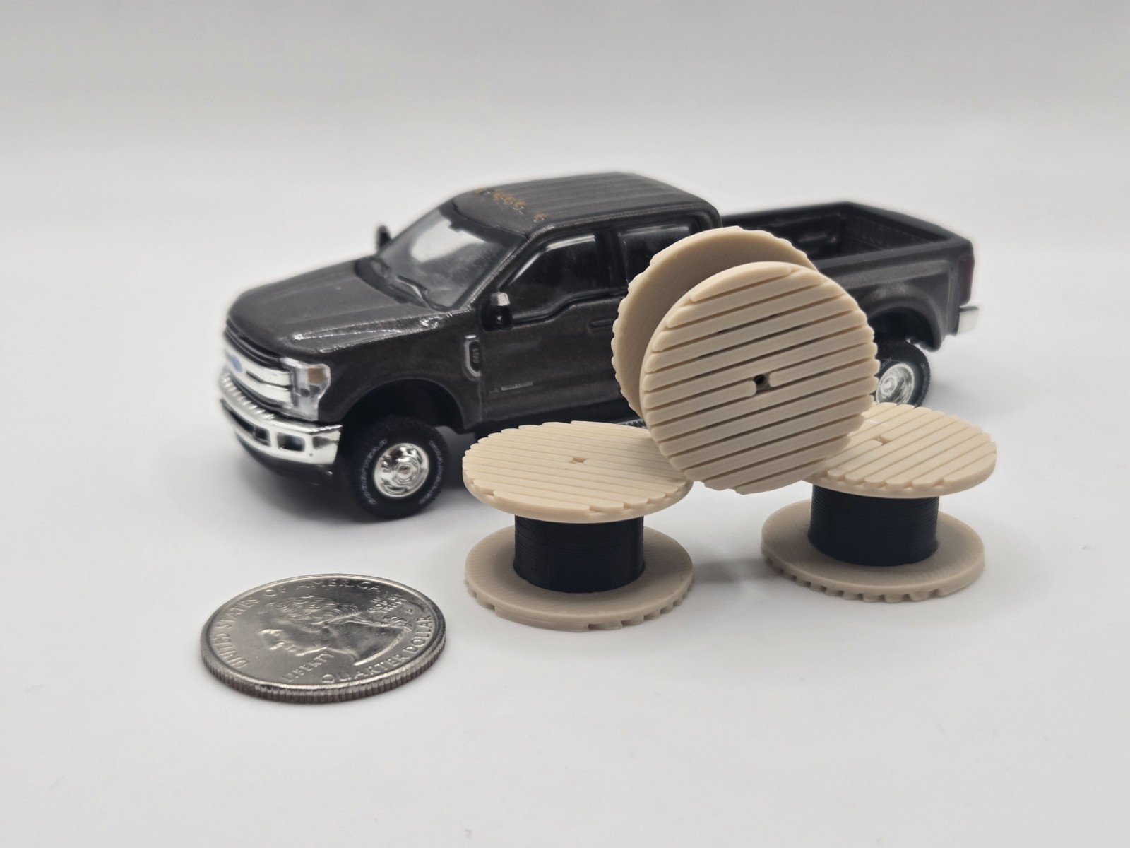 1/64 Scale Fiberoptic Cable Reel Accessory *3 Pack*