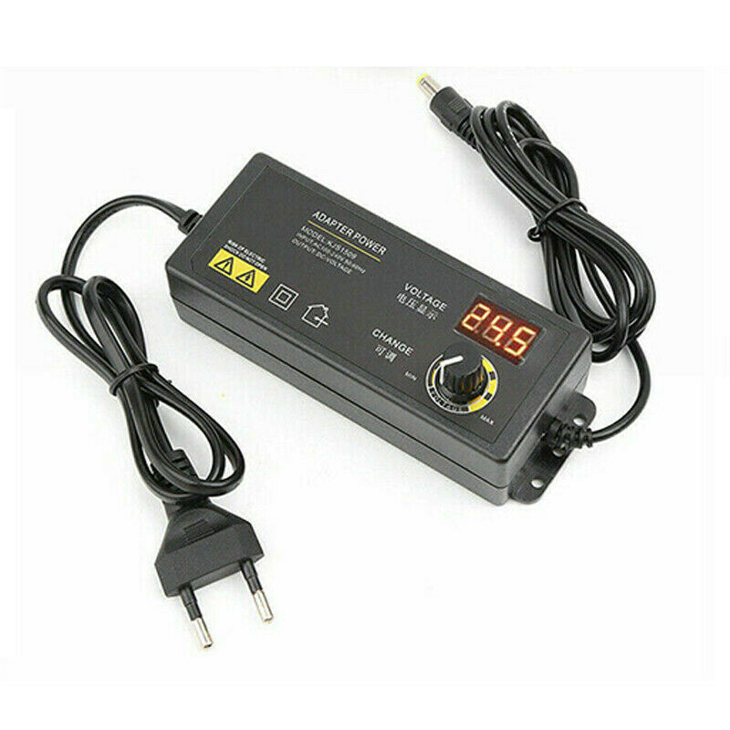 Adjustable Voltage 3 to 24V AC/DC Switch Power Supply Adapter with LED Display