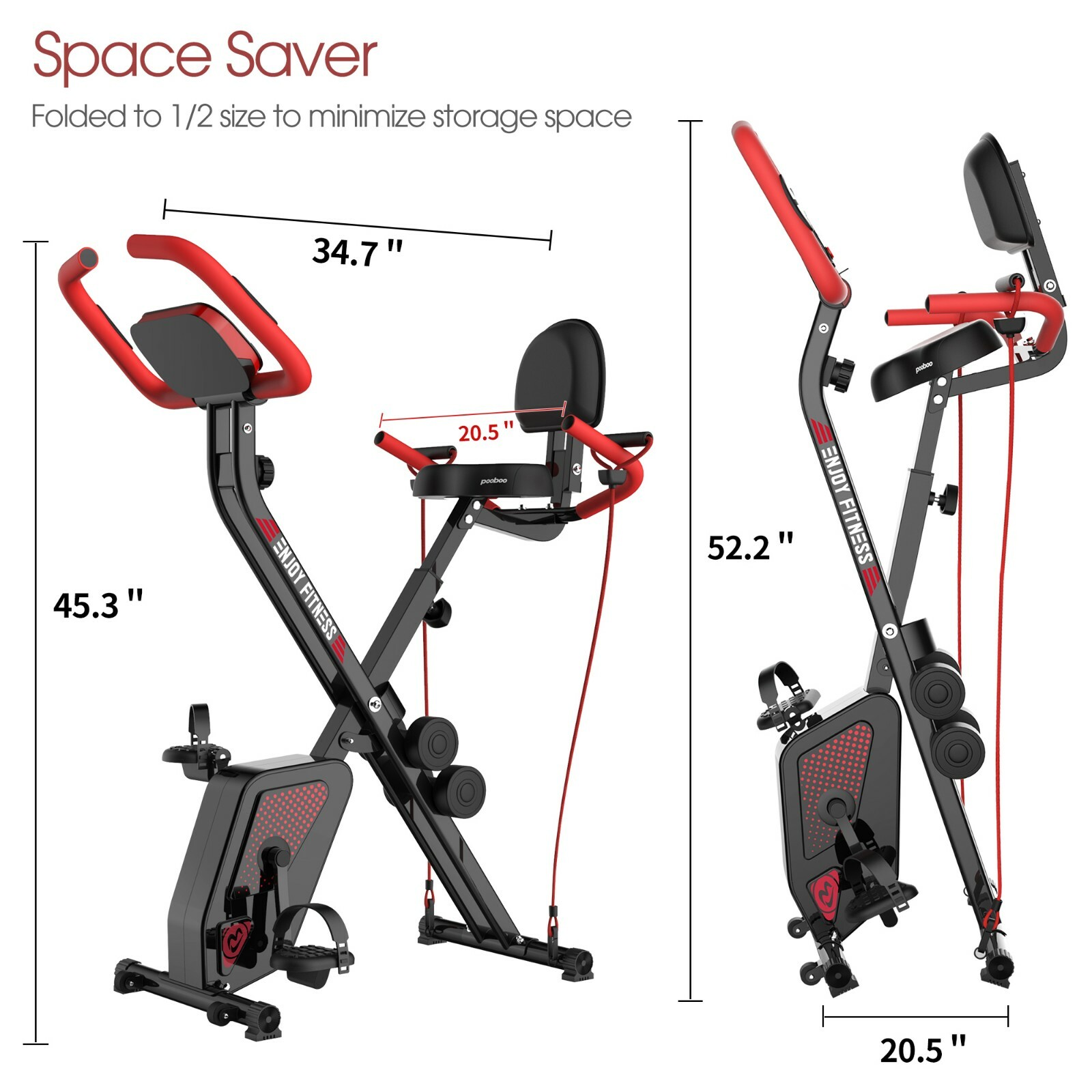 Folding Stationary Upright Indoor Cycling Exercise Bike Recumbent Fitness Bike