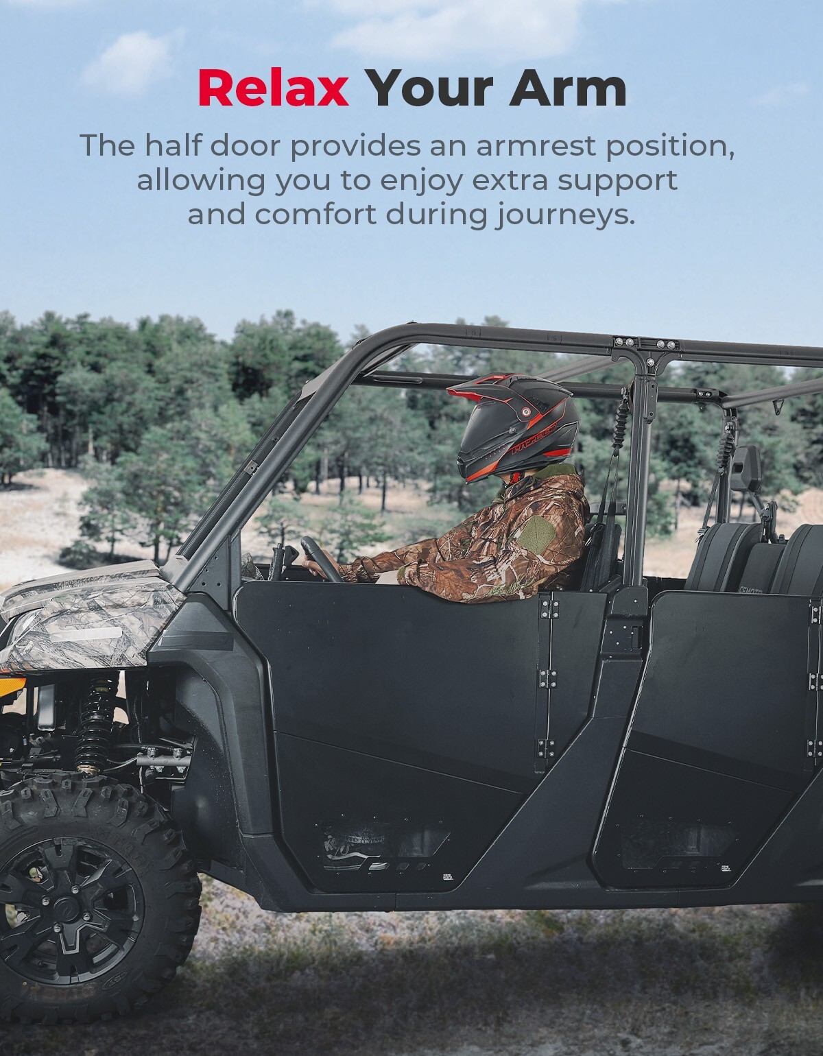 Heavy Duty Aluminum Front & Rear Half Door For CFMOTO UForce 1000 XL 2022-2026