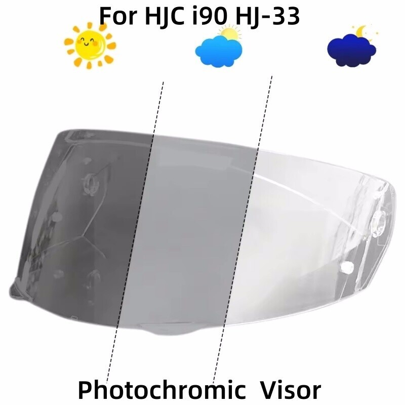 Photochromic Visor Lens Fit For HJC i90 HJ33 Motorcycle Helmet Faceshield