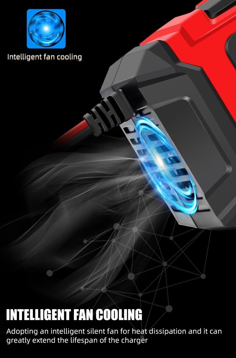 12V Smart Car Battery Charger Automatic Lifepo4 Repair Maintainer Trickle