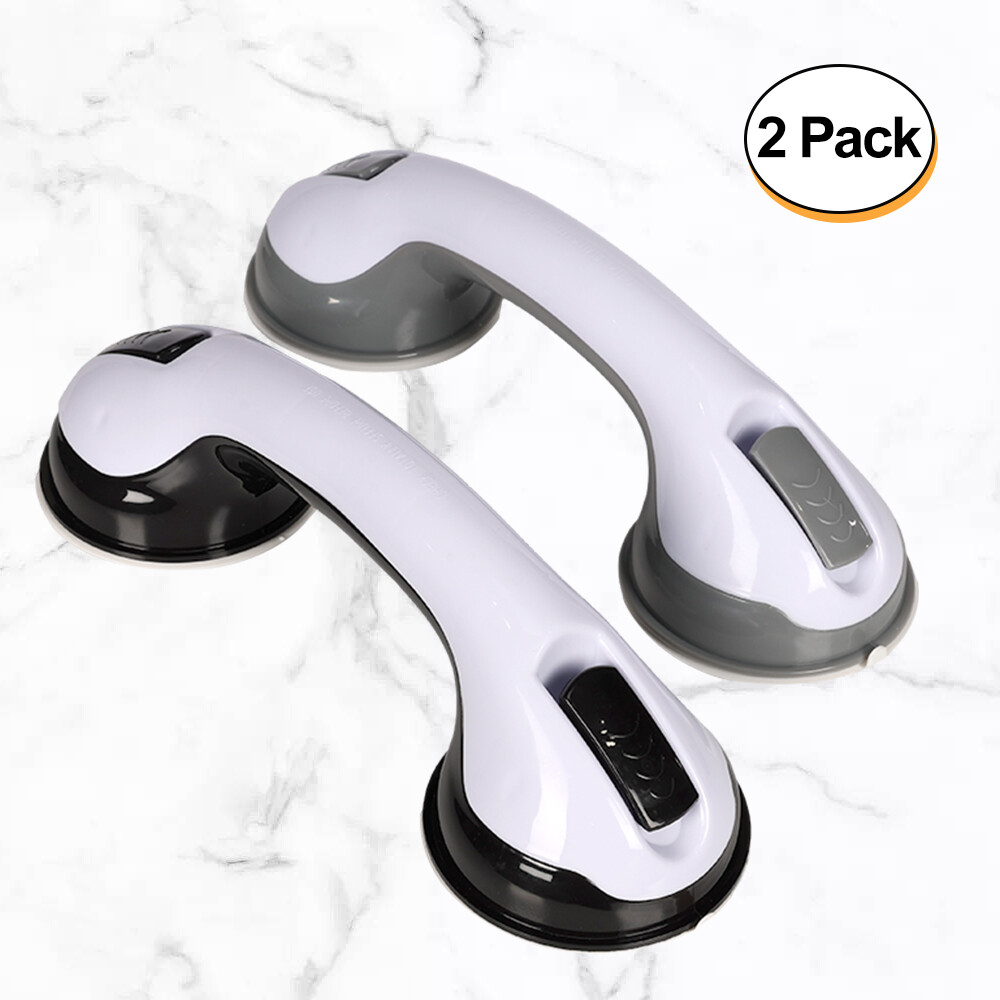 2Pack Shower Grab Bar 12" Showers Suction Bar Handle Bathroom Safety Grip Handle