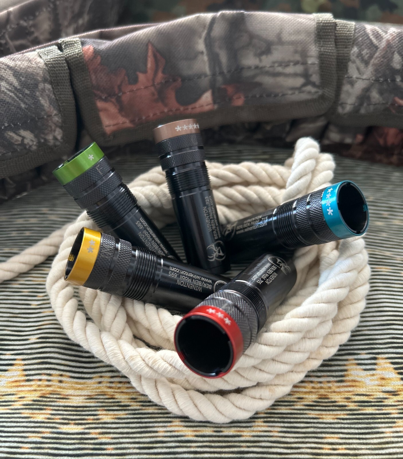 Beretta/Benelli Mobil Thread Extended Choke Tubes Set 12ga Black 5x / Winenton