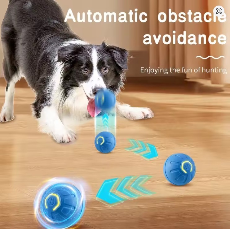 Smart Dog Toy Ball USB Electronic Interactive Pet Toy Automatic Moving Bouncing