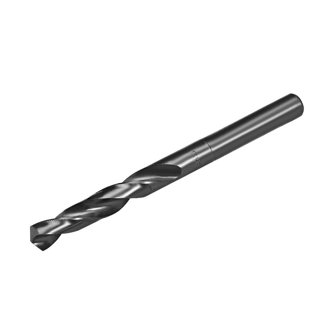 13mm Reduced Shank Drill Bit HSS 6542 Black Oxide with 1/2 Inch Straight Shank