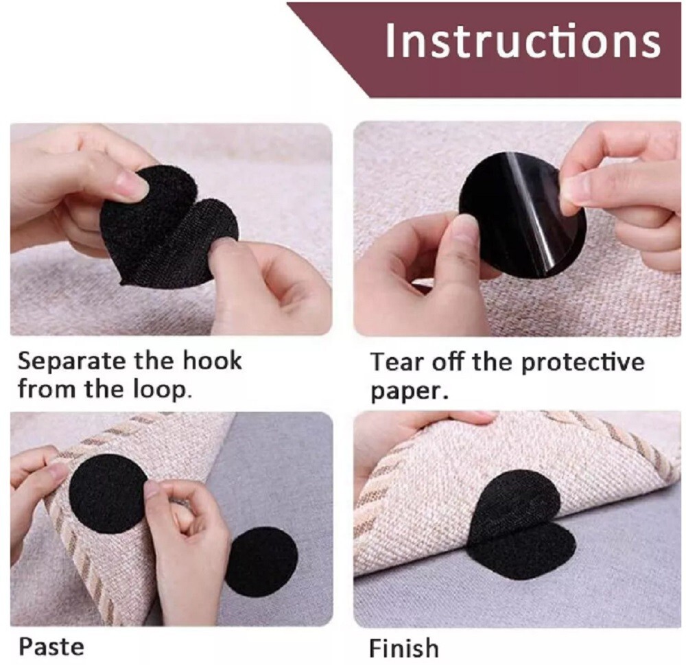 20 Pairs Self adhesive Fastener Hook and Loop Tape nylon adhesive loop fastener