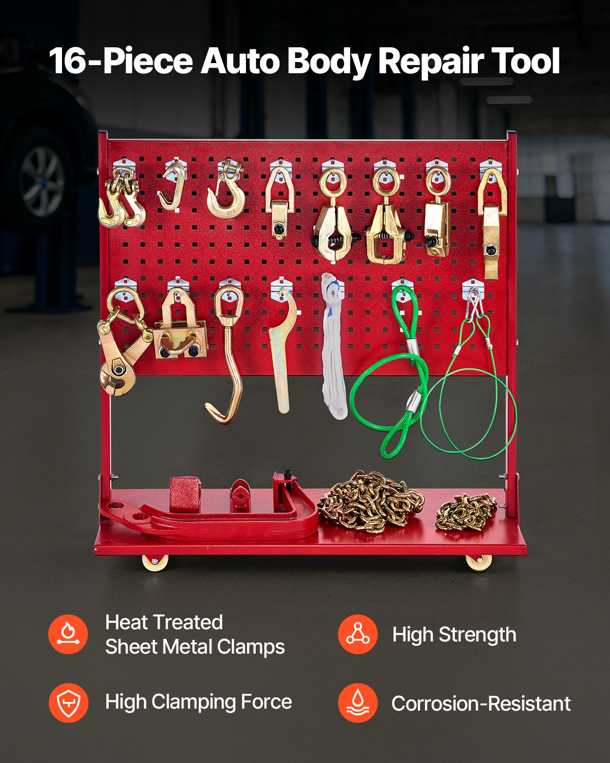 VEVOR Auto Body Frame Puller Straightener 6T Car Frame Machine 6000PSI Foot Pump