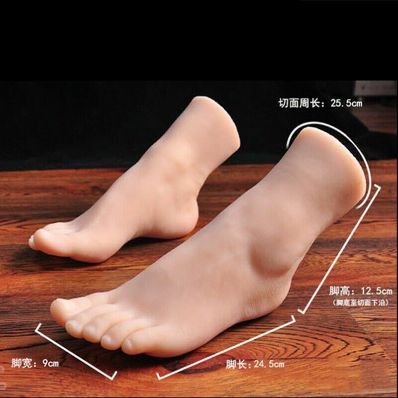 1-Pair Realistic Silicone Female Mannequin Feet Model Shoes Displays EUR 41