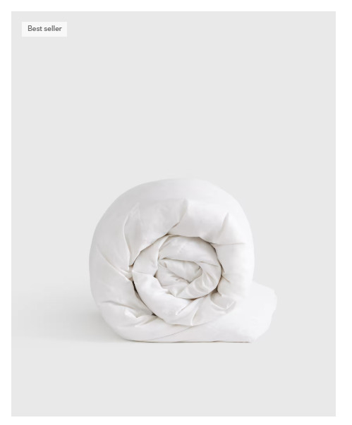 NWT QUINCE PREMIUM DUCK DOWN COMFORTER KING / CAL KING INSERT LIGHTWEIGHT