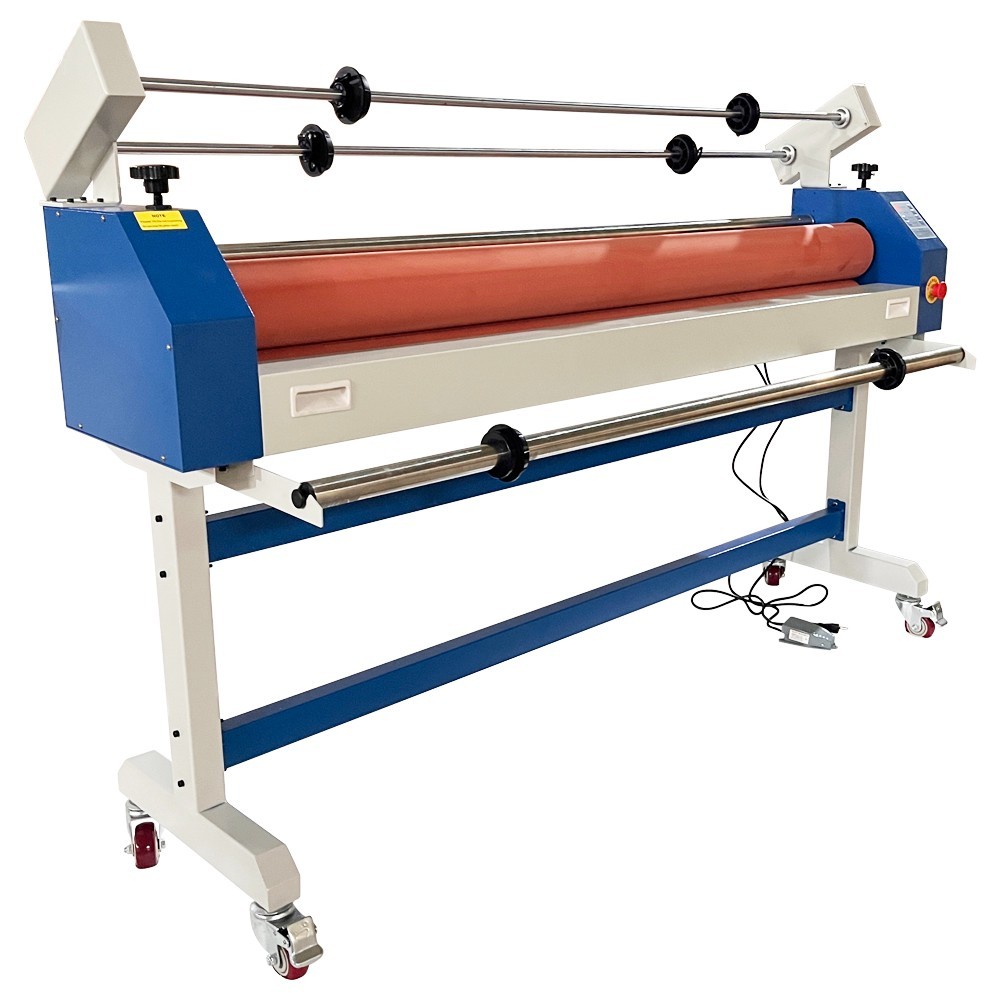 63" Wide Format Cold Laminating Machine110V 1" THK Electric Stand Cold Laminator