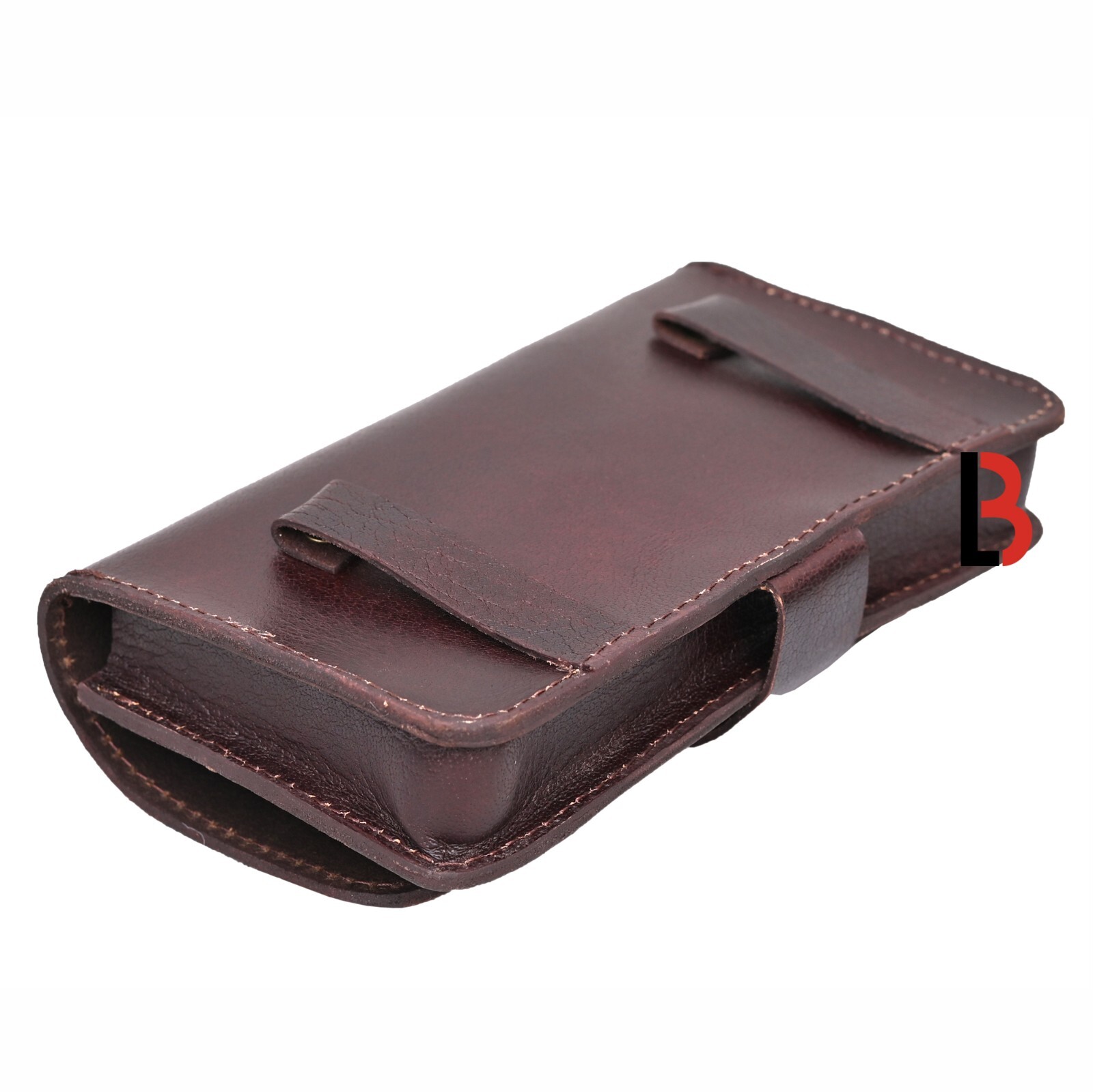 Leather Cartridge Holder 14 Rounds Ammo Wallet Pouch with Belt Loop Shotshell