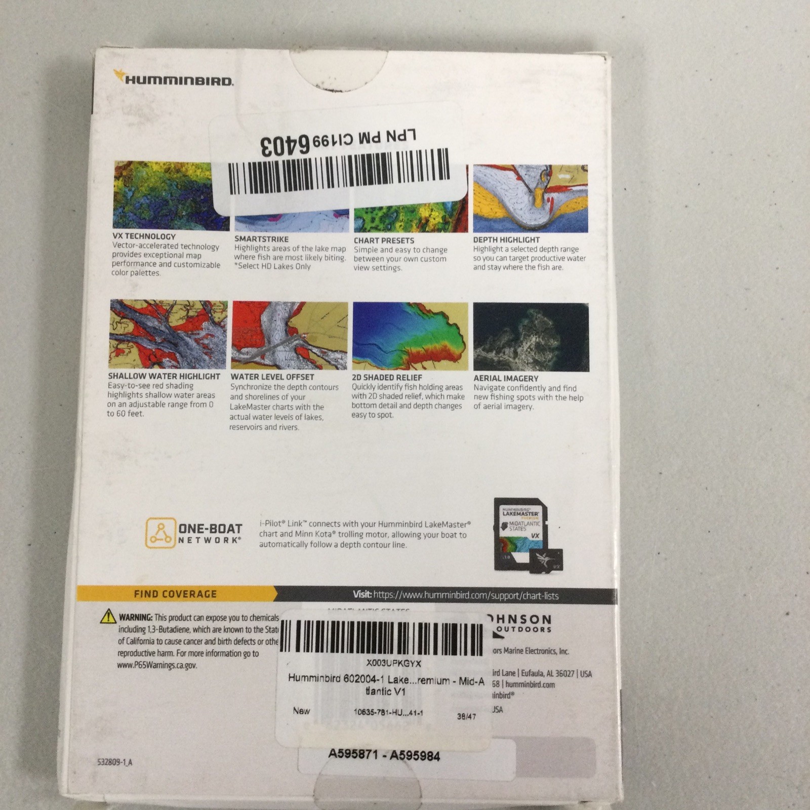 Humminbird 6020041 LakeMaster VX Premium Midatlantic States v1.0
