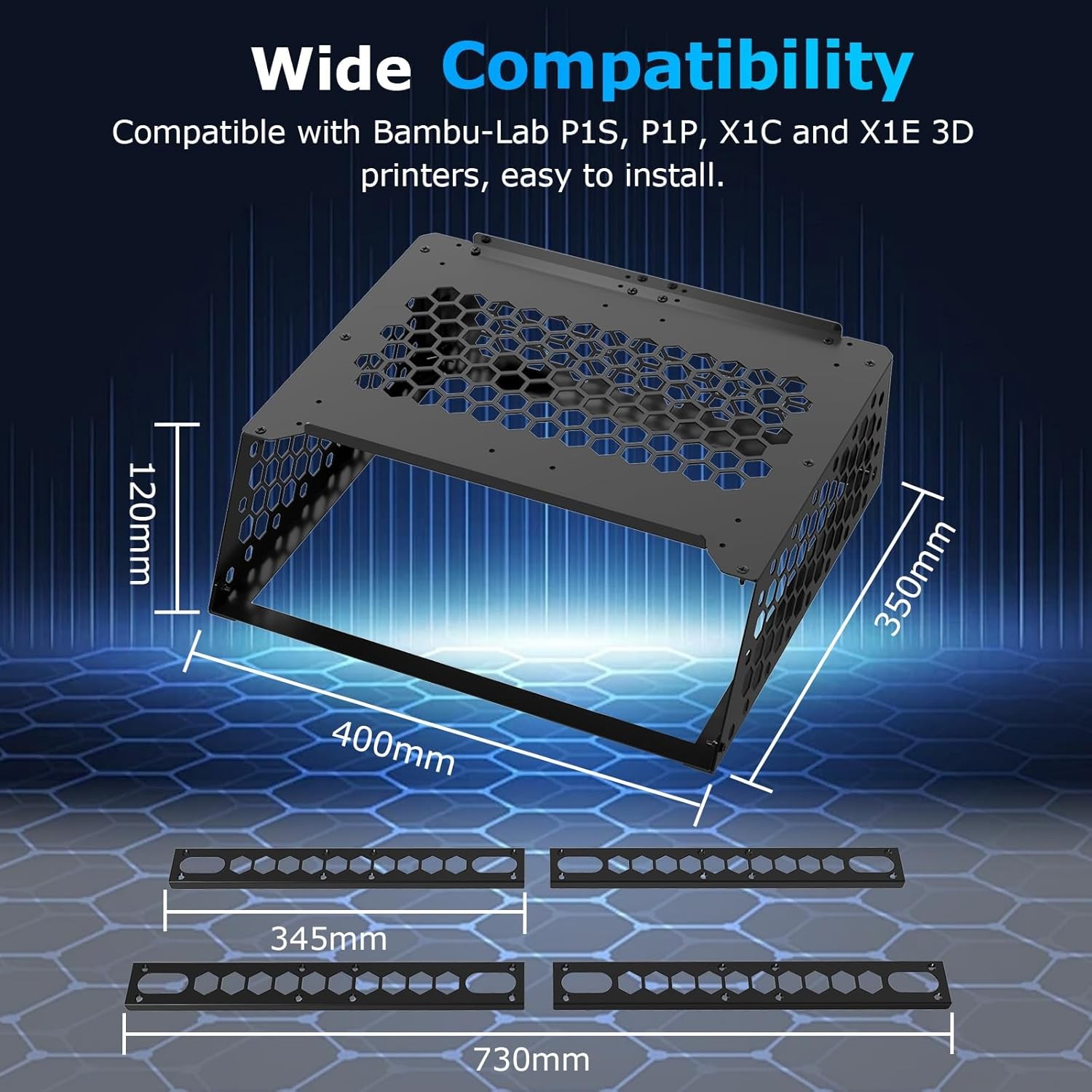 AMS Storage Holder, Compatible with Bambu Lab P1P/P1S/X1C/X1E 3D Printers
