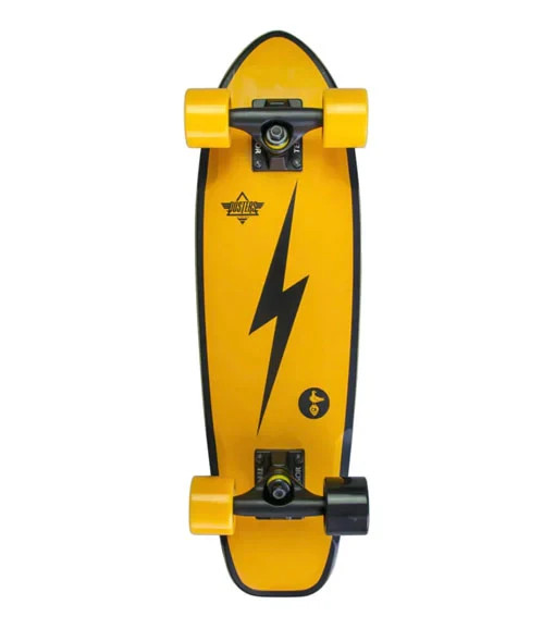 Dusters California 25" Bird Bolt Lightning Cruiser Skateboard Complete - Yellow