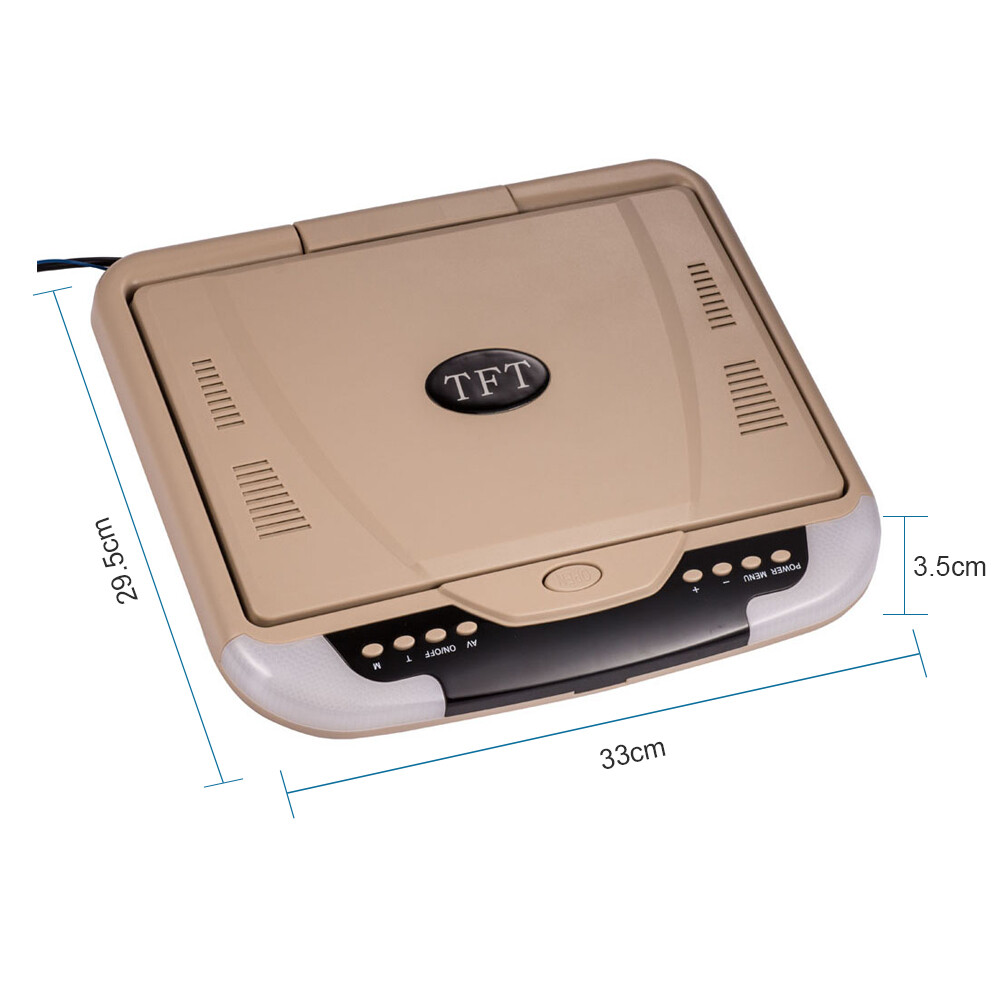 13inch 12V/24V Beige Car Monitor LCD TFT Overhead Flip Down Car Ceiling Screen