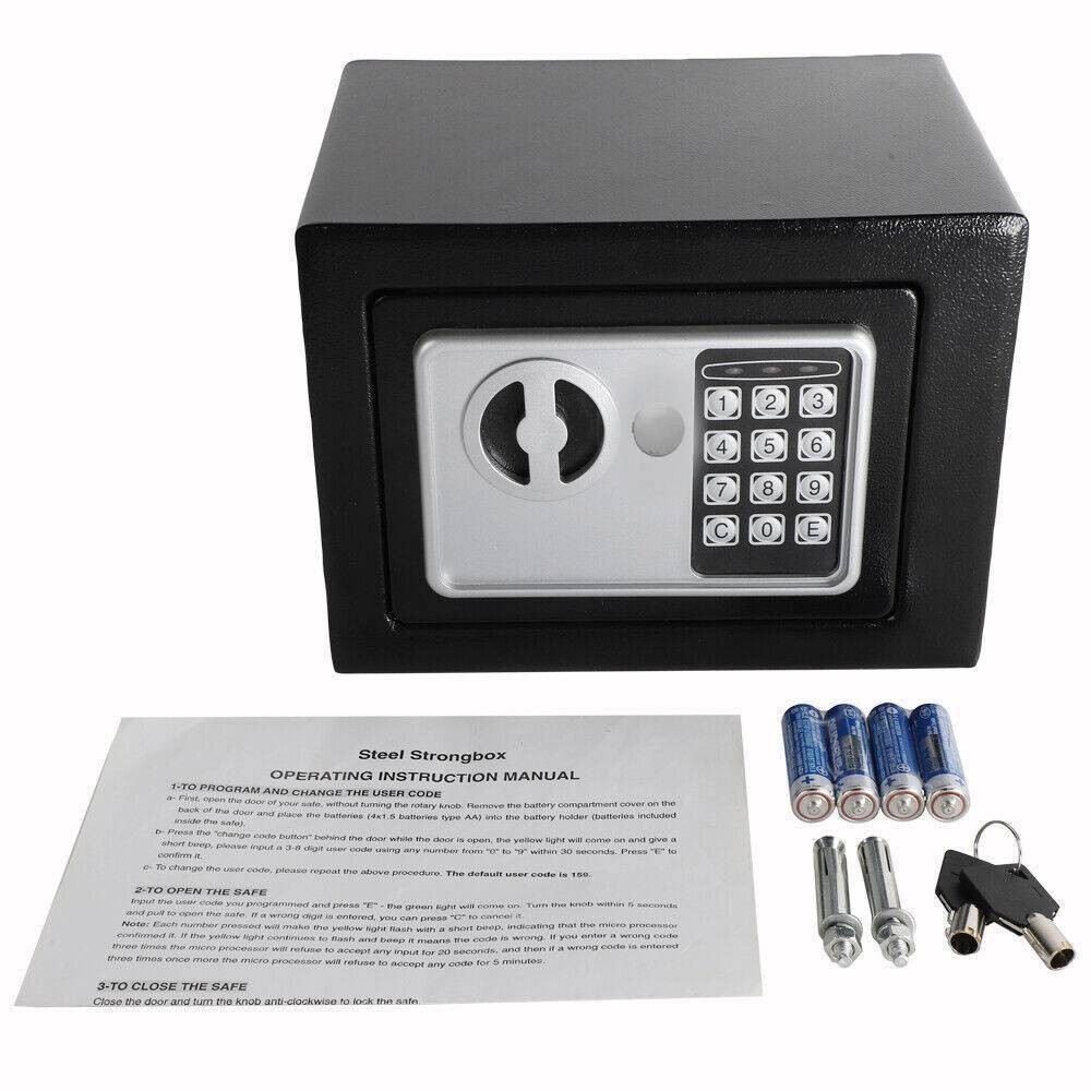 Electronic Digital Safe Box Keypad Lock Security Home Office Cash Jewelry Gun