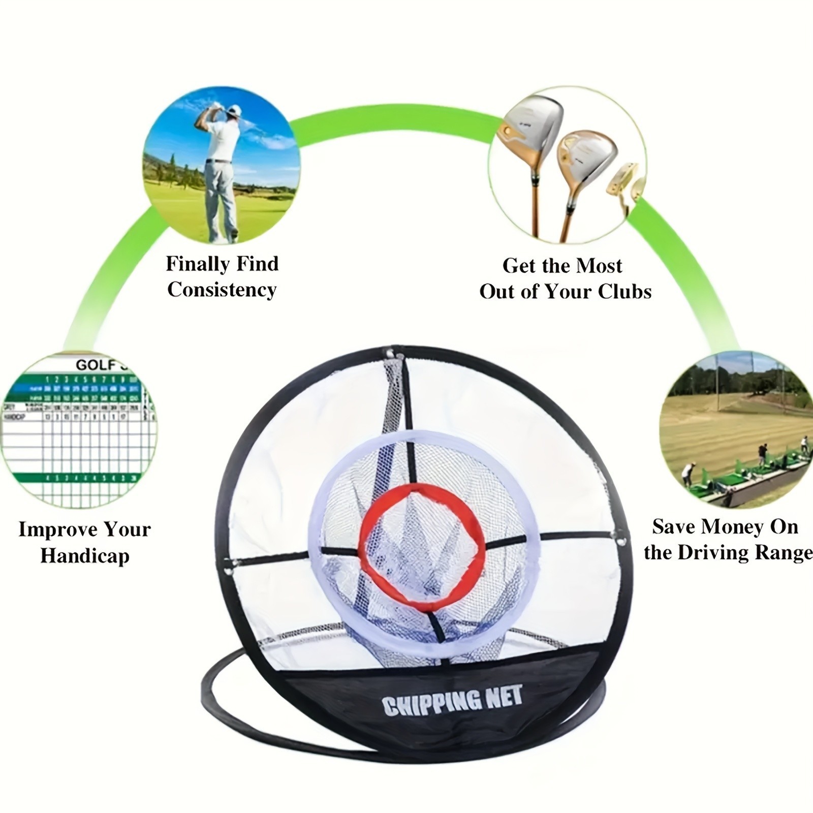 Golf Chipping Net, Portable Folding Golf Training Net, Golf Target Chipping Net