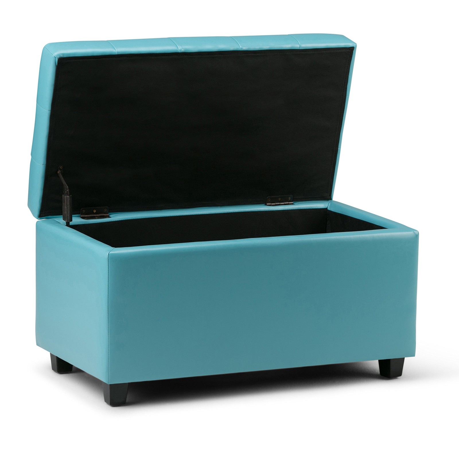 Cosmopolitan Storage Ottoman - 34 inch Wide Upholstered Vegan Leather Rectang...