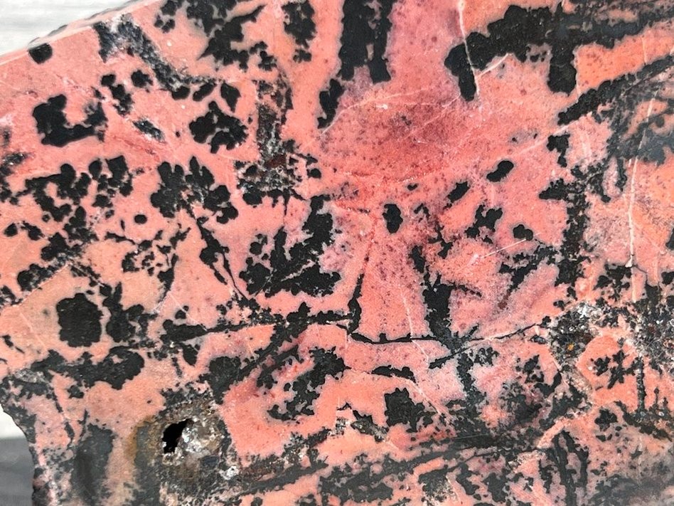 Old Stock - Dendritic Rhodonite - Mexico 4.5"x3.5" Lapidary Rough Slab Cabbing