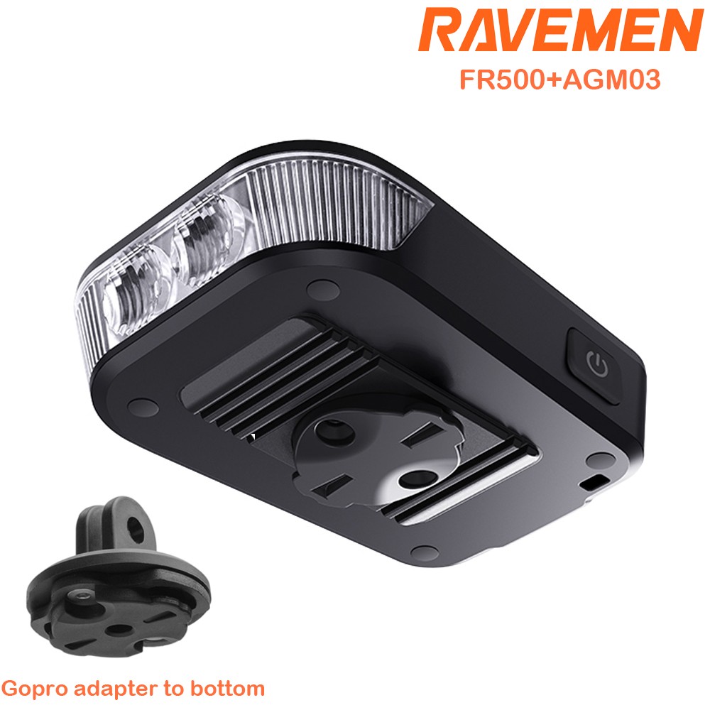 RAVEMEN FR500 Bike Head Light For Garmin Wahoo GPS Bicycle Front Lamp With AGM03