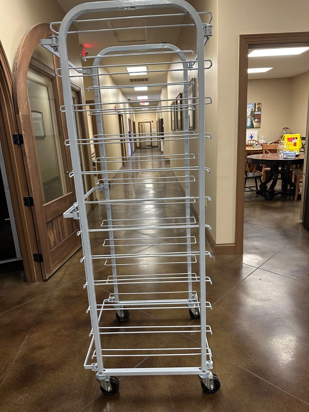 Commercial Flat Wire Bread Rack, 12 tiers, Steel Wire Construction, Full size