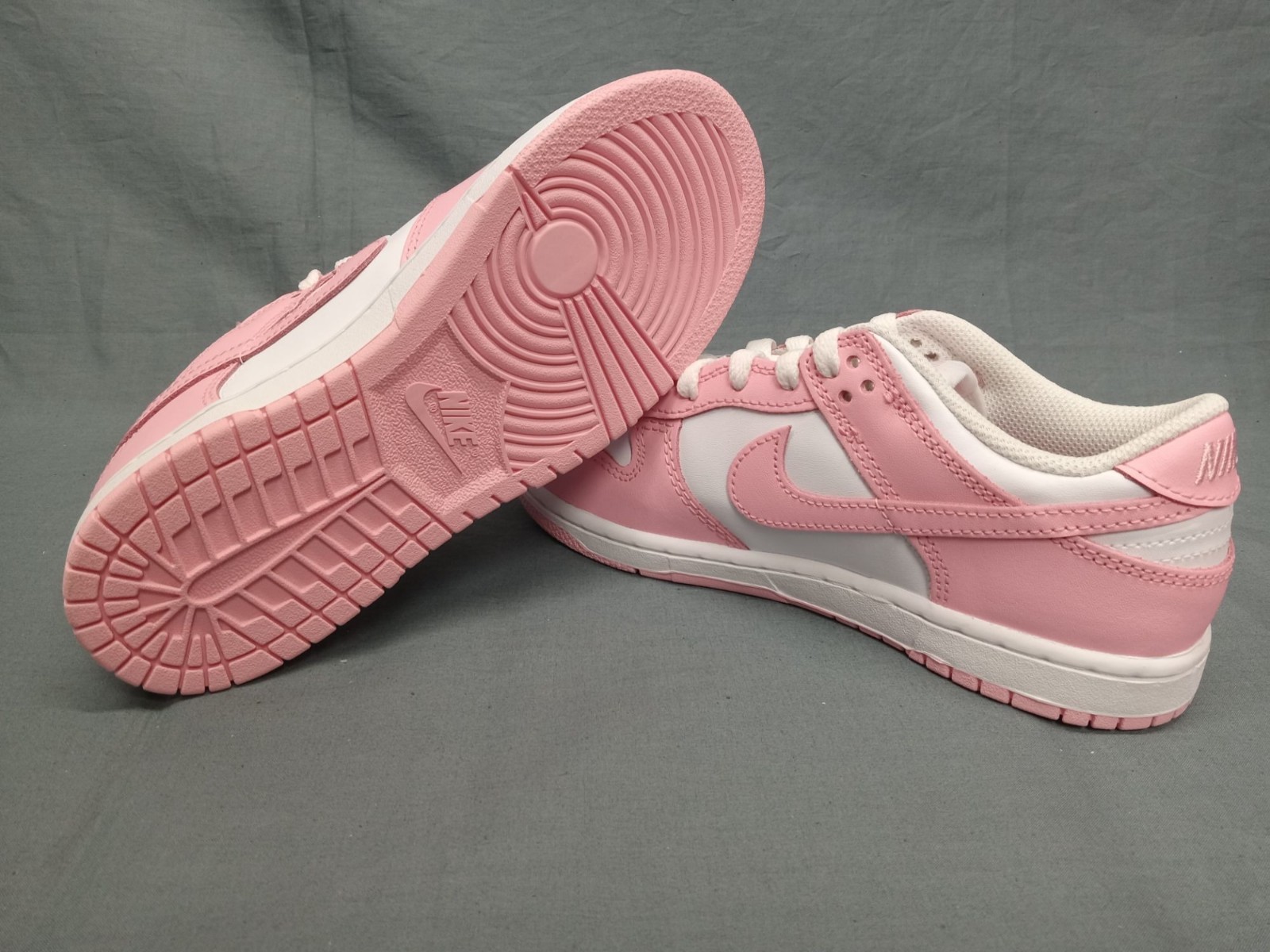 Nike Dunk Low (PSE) Sneakers White Soft Pink Girls Size 3Y NEW NO BOX!