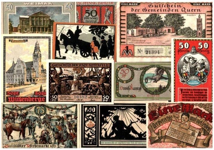 LOT(S) of 10 DIFF HI END NOTGELD BILZ! SALE of VAST COLLECTION! VOLUME DISCOUNTS