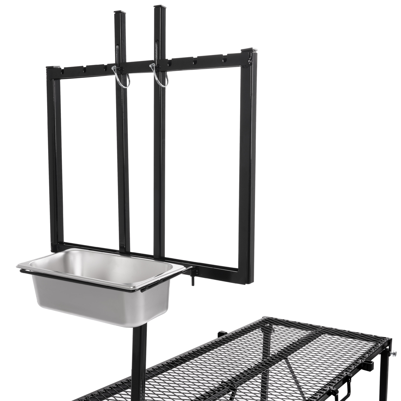 New Black Livestock Feeder Horned Milking Stand Adjustable For Goats & Sheep