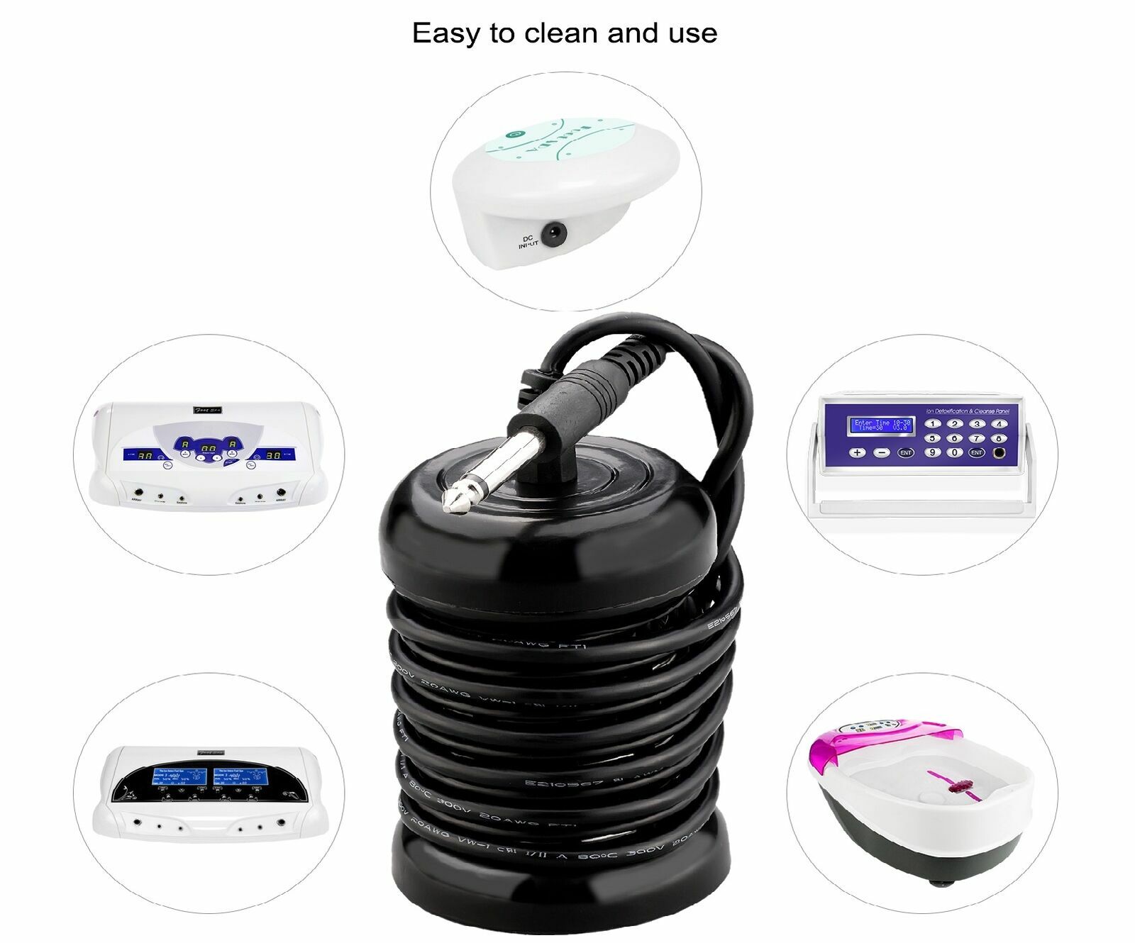 4 Arrays Ionic Detox Array Aqua Foot Spa Bath Ion CLEANSE Machine For Home Club