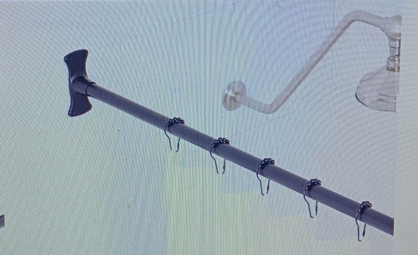 Signature Hardware SH555002MB / 466741 60" Straight Brass Shower Rod Matte Black