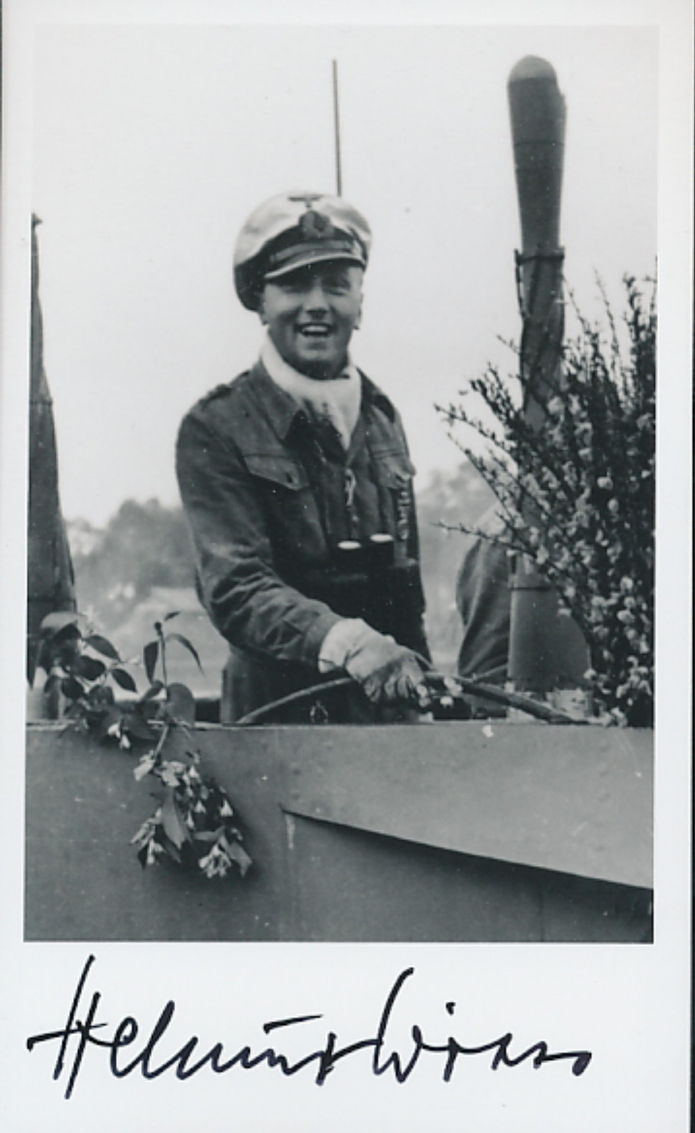 Helmut Witte signed photo. Cpt U-159. 21 ships sunk. Nice shot.