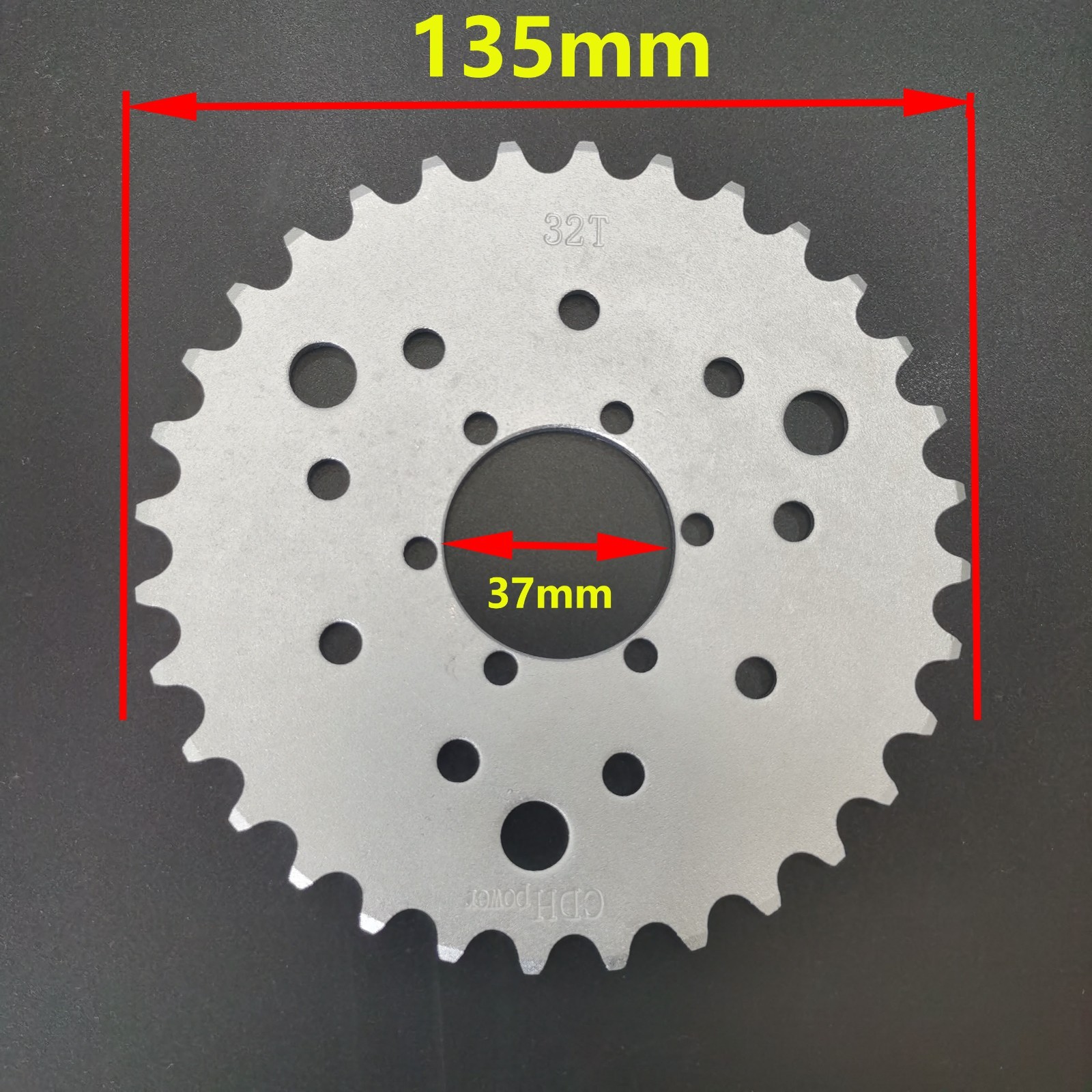 CDHPOWER Rear Hub Adapter 1" and 32T Sprocket 3+6+9 Hole - Gas Motorized Bicycle