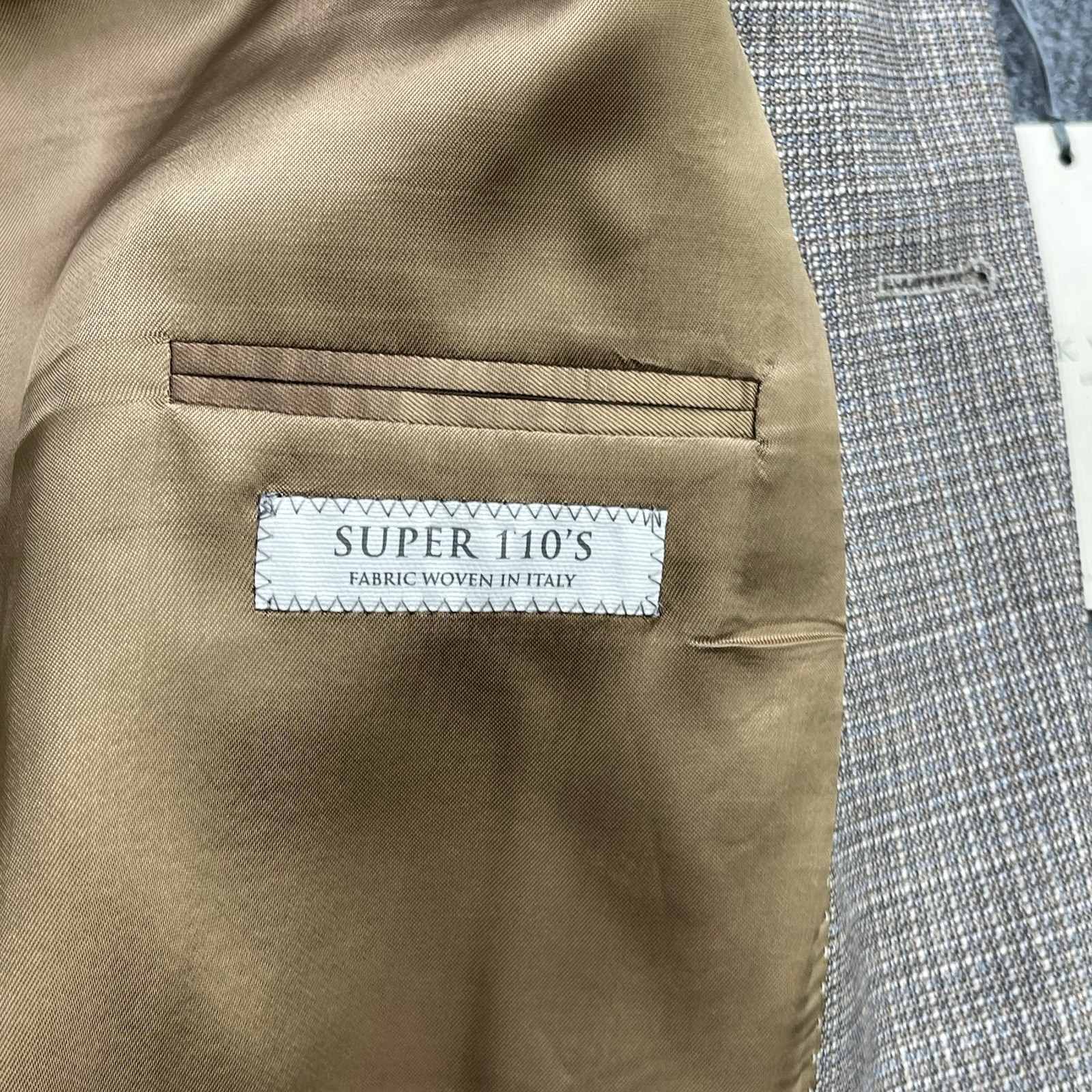 Jack Victor Luxor Sport Coat Super 110’s Wool Tan Men’s Size 48 X-Long 648$ NWT